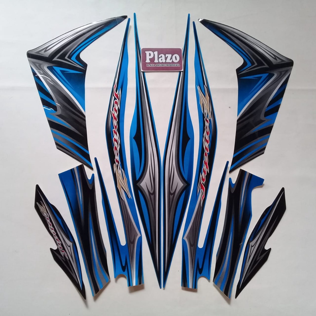 sticker striping lis body motor yamaha jupiter z 2011 biru