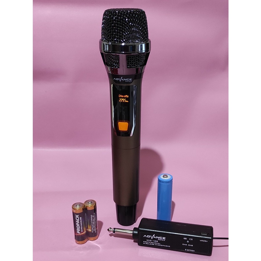 Murah~Mic Wireless Advance 102 Microphone 102 Mic Tanpa Kabel (40Hz-15KHz) ~Bisa COD | FMS