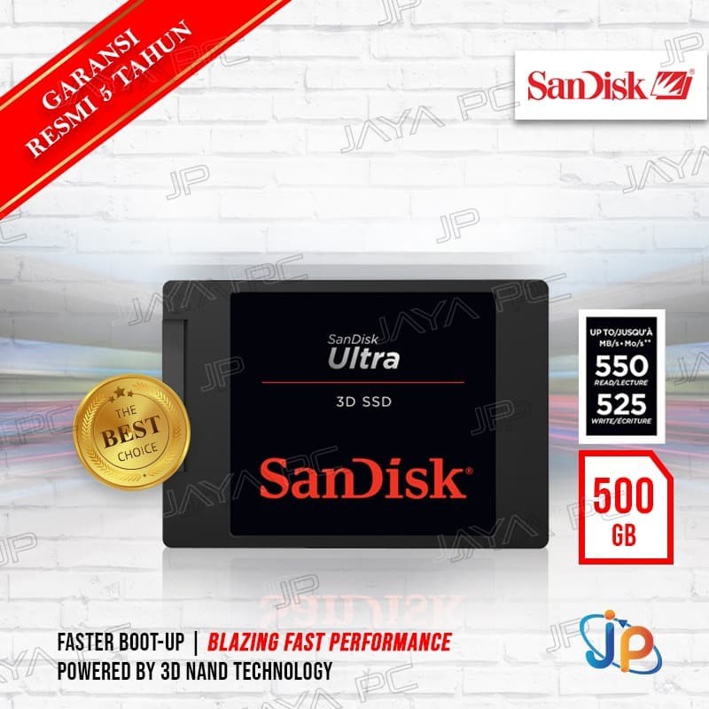 Sandisk SSD Ultra 3D 500GB Sata 3 - Sandisk SSD Ultra 500 GB 2.5"