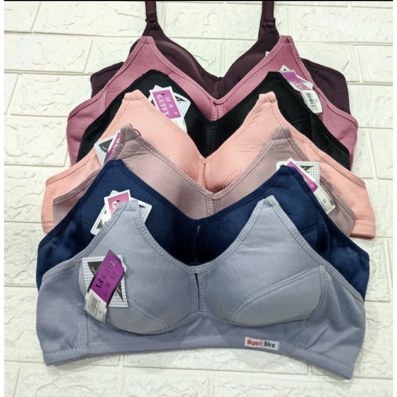 BH WANITA SPORT BRA TANPA KAWAT SUPER BAGUS 34 36 38 40 42 SESUAI PHOTO (Guffy)