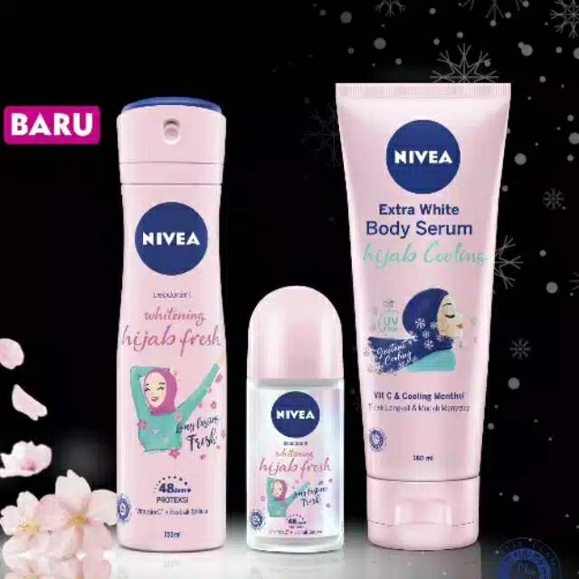 Paket Nivea HIJAB Deo roll on/Deo spray & Serum
