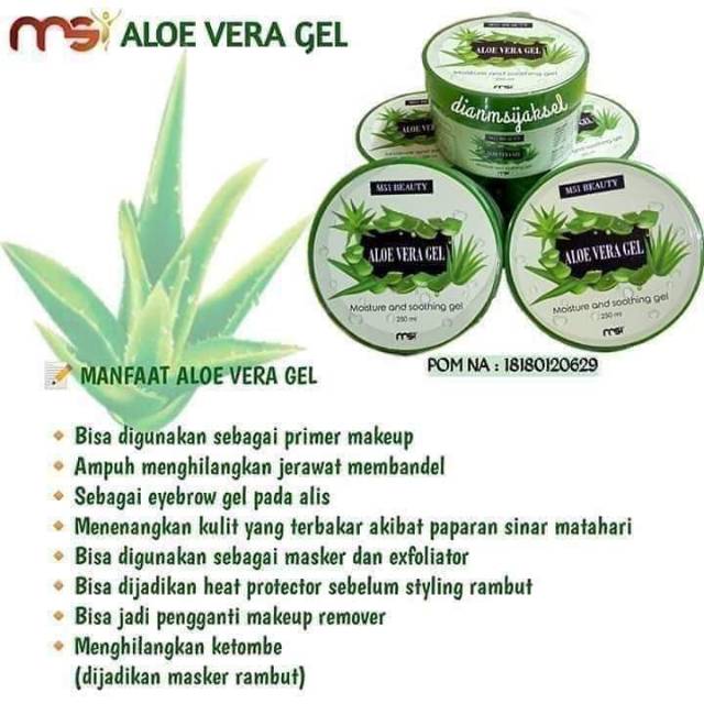 Aloevere Msi Melembabkan Kulit Wajah Bibir Siku Dan Kulit Kering Lainnya Soothing Gel Aloevera Shopee Indonesia