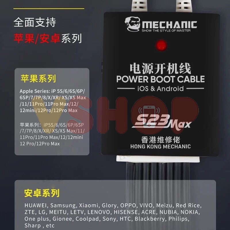 KABEL POWER SUPPLY MECHANIC S23 MAX FOR ANDROID IOS 5S - 12 PRO MAX