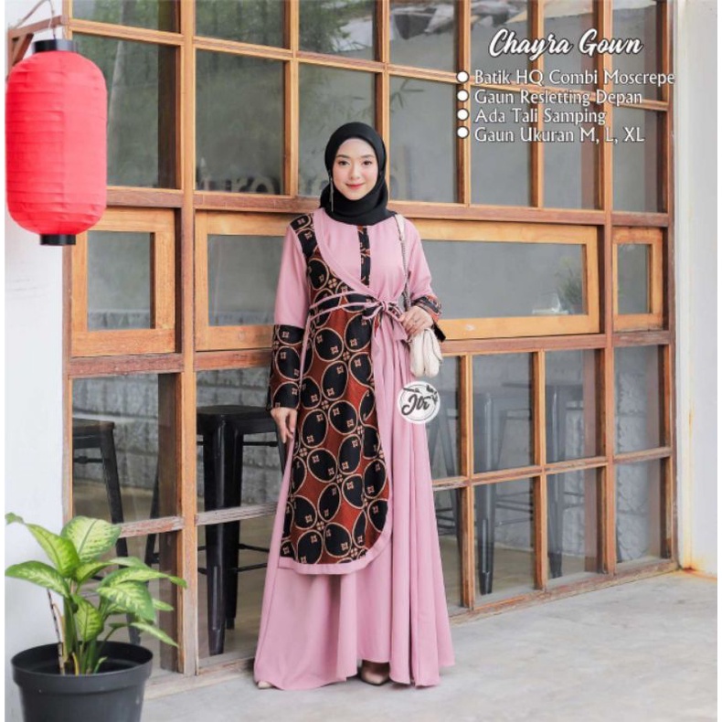 Gamis Couple //M.L.XL.XXL Batik Katun Halus Pria Lengan Panjang Kombi Moscrepe