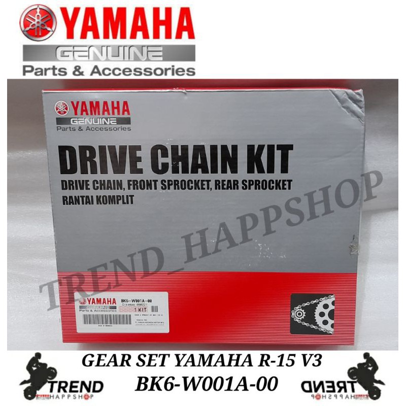 GEAR SET FOR YAMAHA R-15 V3 BK6-W001A-00