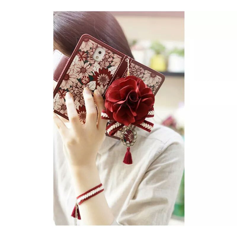 SAMSUNG GALAXY S6 / S6 EDGE & S7 / S7 EDGE CASING FLIP CASE MAROON