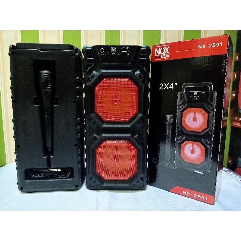 SPEAKER KARAOKE SPEAKER BLUETOOTH NX-2S91 Free Microphone  Speaker Superbass Extrabass