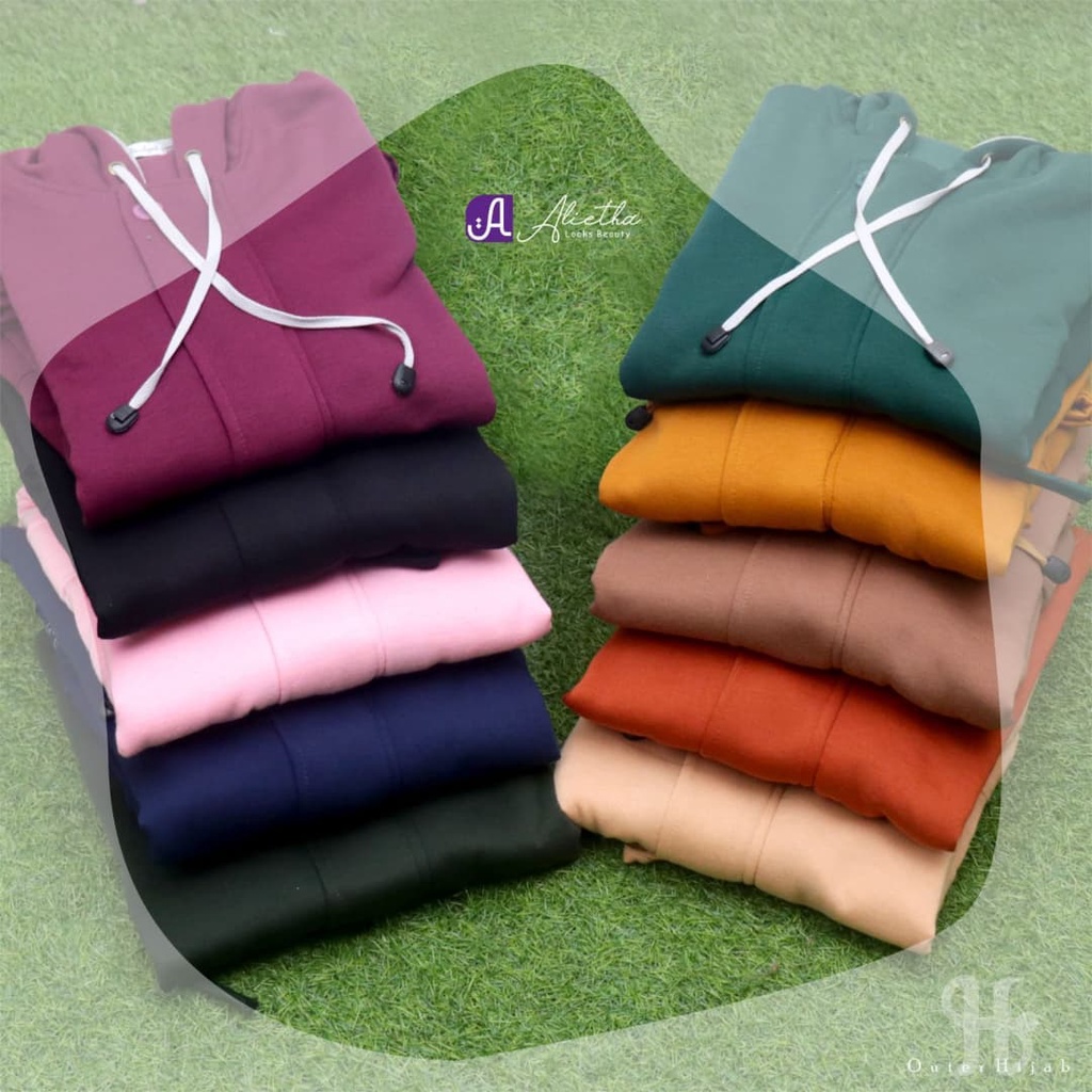 Jaket Panjang Outer Wanita Muslimah Hijab Hoodie Terbaru Kekinian-6