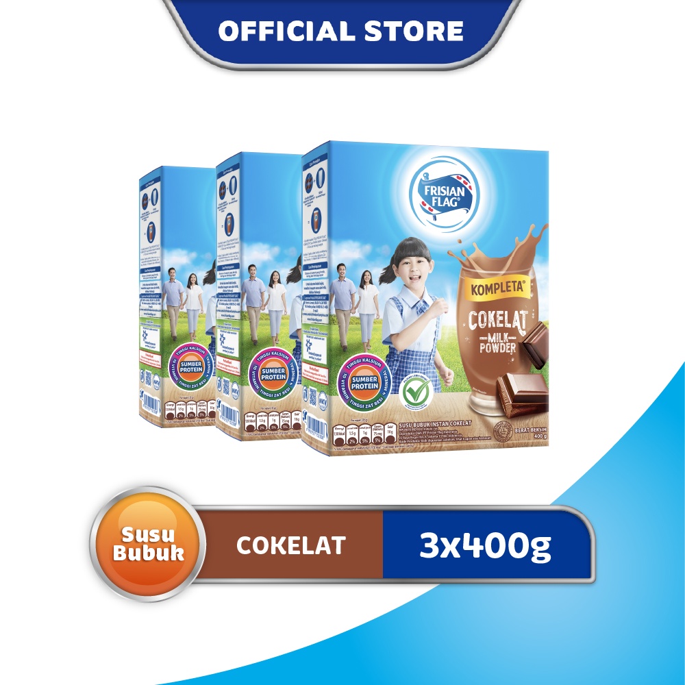 

Frisian Flag Kompleta Susu Bubuk Coklat 3 x 400 gr