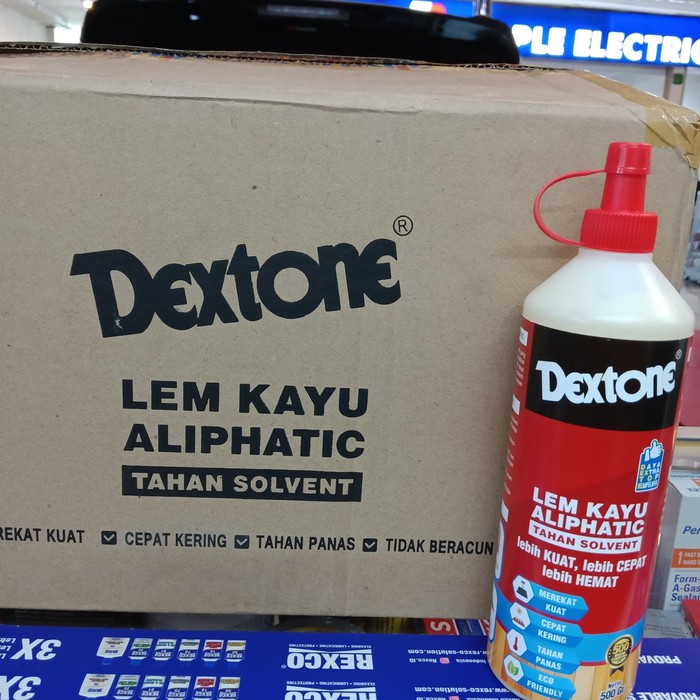 Lem Dextone ALIPHATIC 500gr Tahan Solvent Kayu Serbaguna Coklat Muda Dextone Lem Aliphatic 500 gram