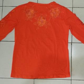  Baju  Kaos  wanita  atasan import premium motif bordir 