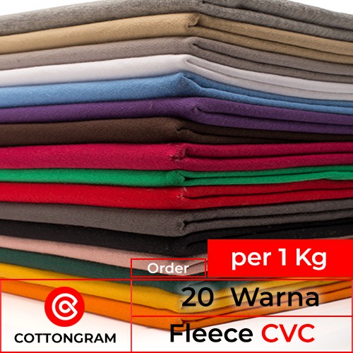 COTTONGRAM Fleece Katun CVC Kain Hoodie Sweater Per Kg