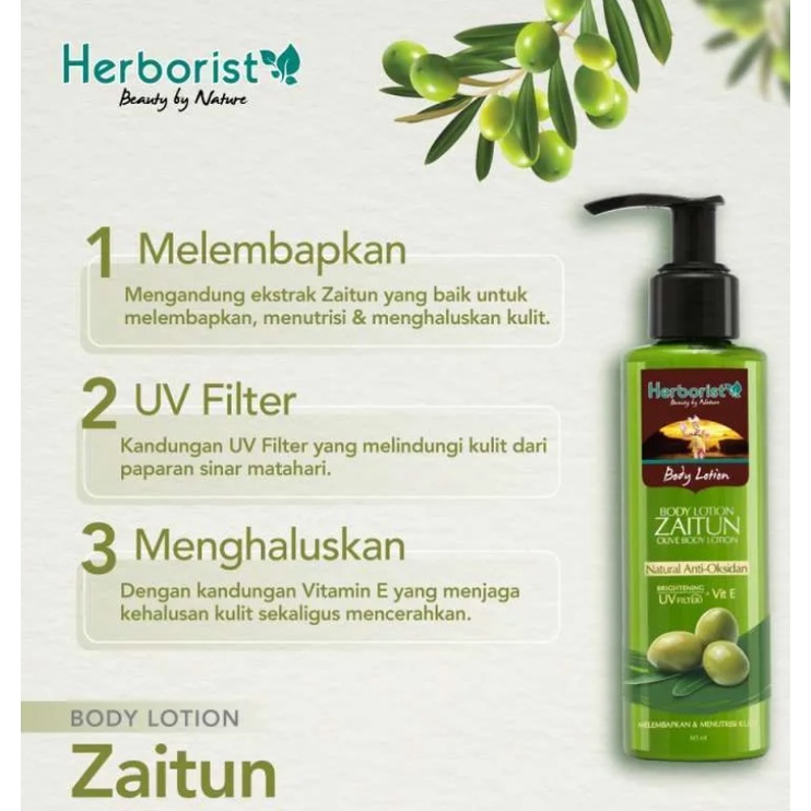 HERBORIST Zaitun Series (Body Wash / Shampoo / Minyak / Body Lotion / Lulur)