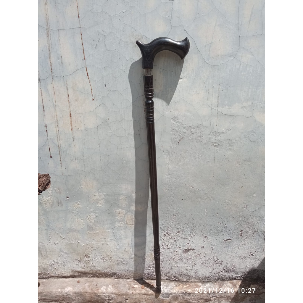 Tongkat/Tongkat jalan/tongkat jalan kelor hitam/tongkat jalan kayu