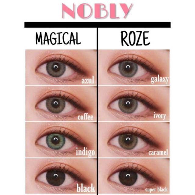 Softlens Nobly Azul Caramel Coffee Galaxy Ivory Indigo Black Minus 475 S D 600 Shopee Indonesia