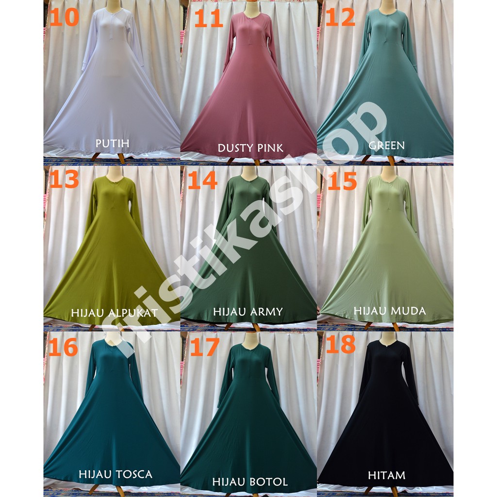 Gamis Jersey Polos / Busana Muslim / Baju Pengajian / Jersey Polos
