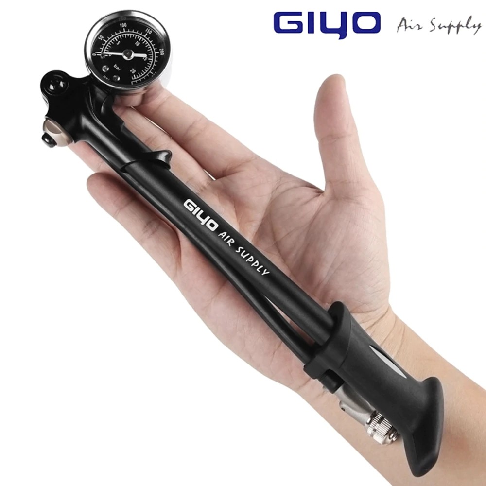 Helm Sepeda MTB GIYO Pump 300psi High-pressure Bike Air Shock Pump For Fork & Rear Suspension