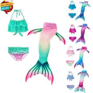 3pcs set Baju  Renang  Anak  Perempuan  Model Bikini Dengan 