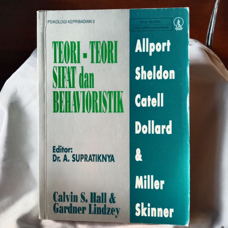 TEORI-TEORI SIFAT DAN BEHAVIORISTIK oleh CALVIN S. HALL &amp; GARDNER LINDZEY