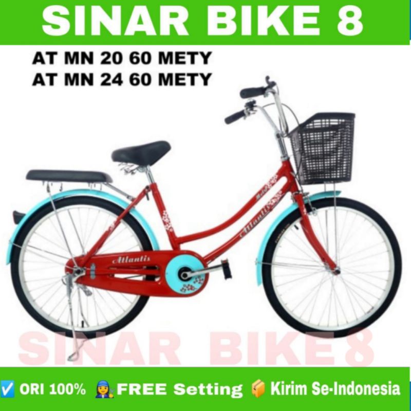 Sepeda Keranjang Remaja Dewasa ATLANTIS METY MINI Ukuran 20 &amp; 24 Inch City Bike