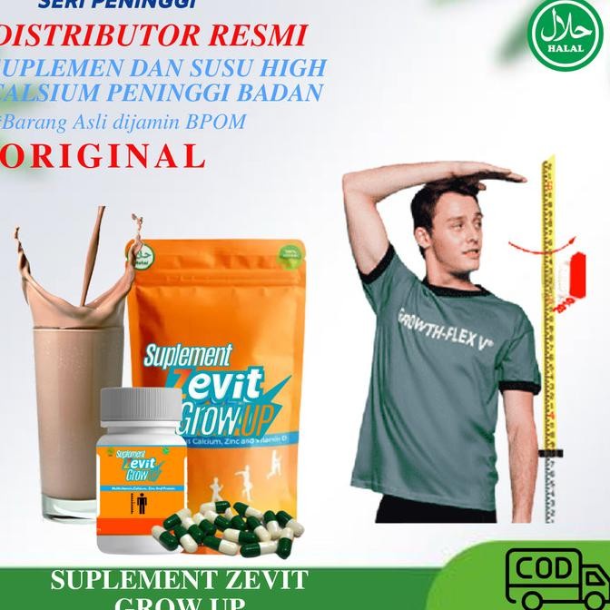 

READY STOCK ZEVIT GROW UP-OBAT PENAMBAH TINGGI BADAN SUSU TINGGI BADAN - 60 KAPSUL