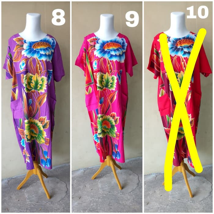 Promo Daster Lengan Pendek Kencana Ungu - Daster Batik Kencana Ungu Terlaris