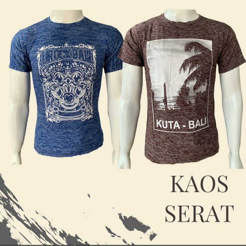 [BISA COD] Kaos Unisex/ Kaos Cowok Serat Bali