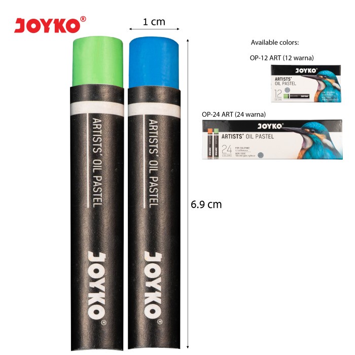 

PASTEL-DRY-OIL- JOYKO ARTISTS 12 OIL PASTEL / KRAYON MINYAK 12 WARNA OP-12ART -OIL-DRY-PASTEL.