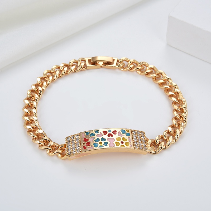 Gelang Titanium Wanita Anti Karat Emas Muda Couple Pasangan Sahabat Inisial Bestie Silver Asli Rantai Selamanya Korea Murah Rantai 03