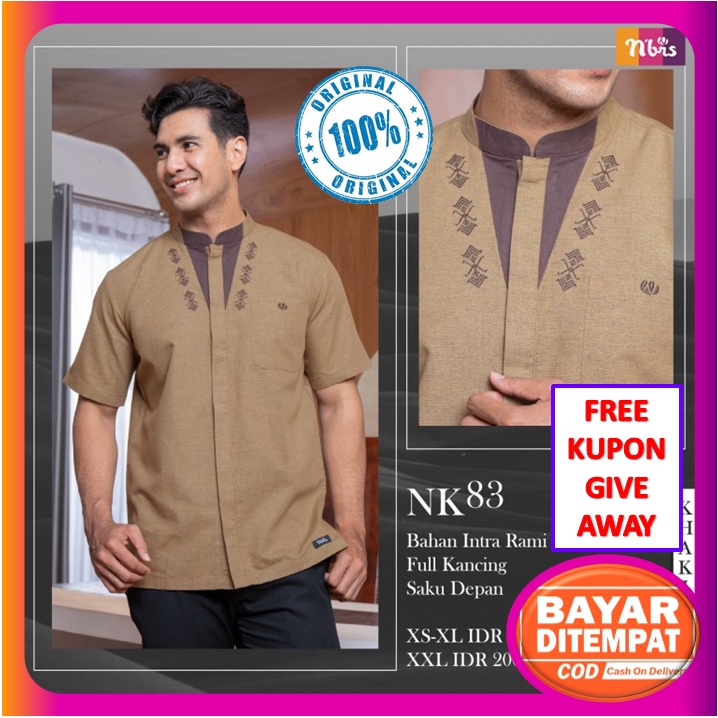 Baju Koko Nibras Dewasa Lengan Pendek Terbaru 2021 Promo Ori Original NK 83