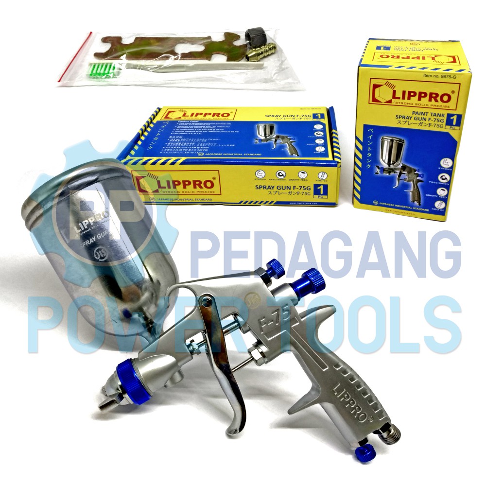 LIPPRO F-75G SPRAY GUN SEMPROTAN CAT TABUNG ATAS KOMPRESOR ANGIN F75