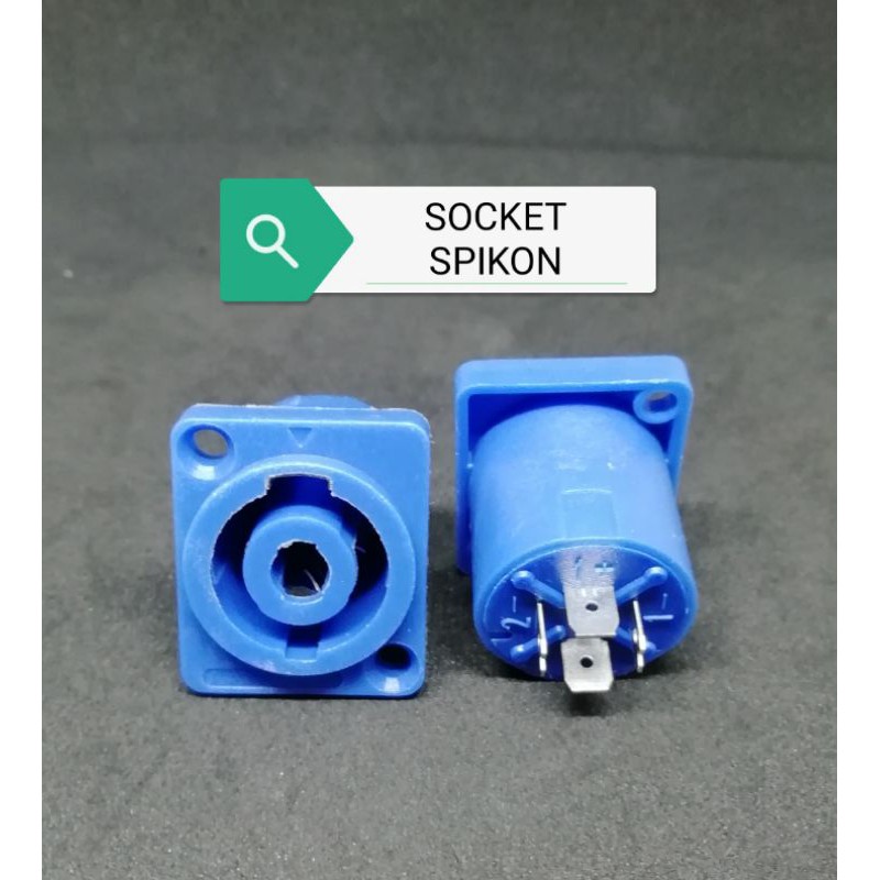 SOCKET SPIKON BIRU/HITAM