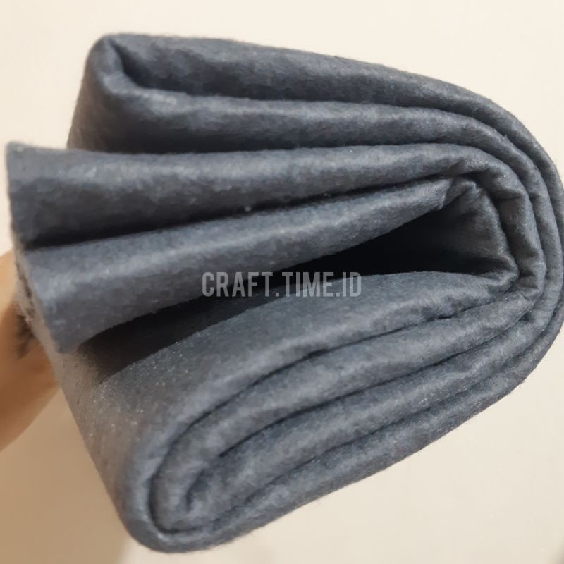 KAIN FLANEL / FELT IMPOR TEBAL 1 METER-DARK GREY (ABU TUA)