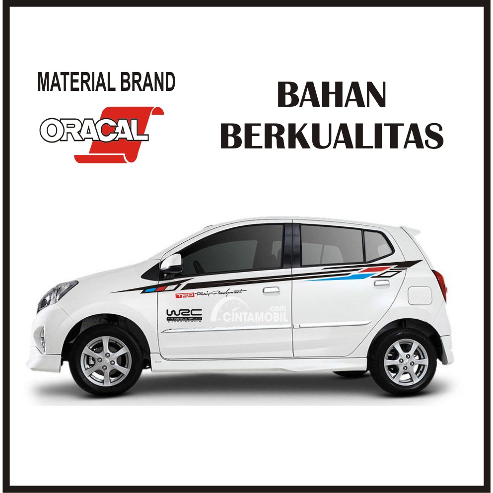 Stiker Sticker Mobil Cutting Ayla Agya Yaris Jazz Swift Brio March Datsun Altis Sirion Minimalis Shopee Indonesia
