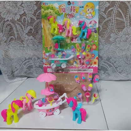 MAINAN FAMILY FUN GEROBAK ICE CREAM / MAINAN ANAK CEWEK / MAINAN ICE CREAM litle pony mika