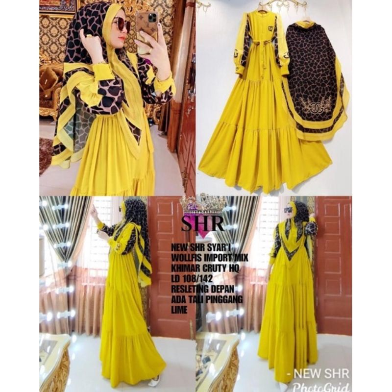 Gamis set syar'i ori SHR import