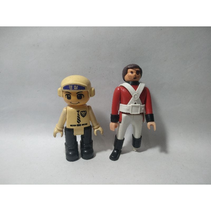 Lego Duplo Blocks Bricks Block Brick Police Polisi Cop Man Pirate Captain Bajak Laut Smart Creative 