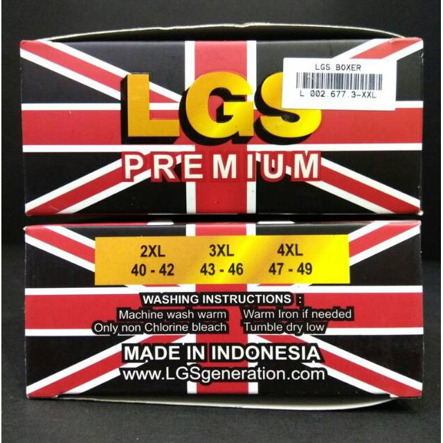 Celana Boxer BIG SIZE LGS 677 ISI 3Pcs |CELANA BOXER PREMIUM