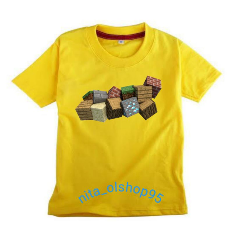 baju minicraft / kaos minecraft / baju anak karakter