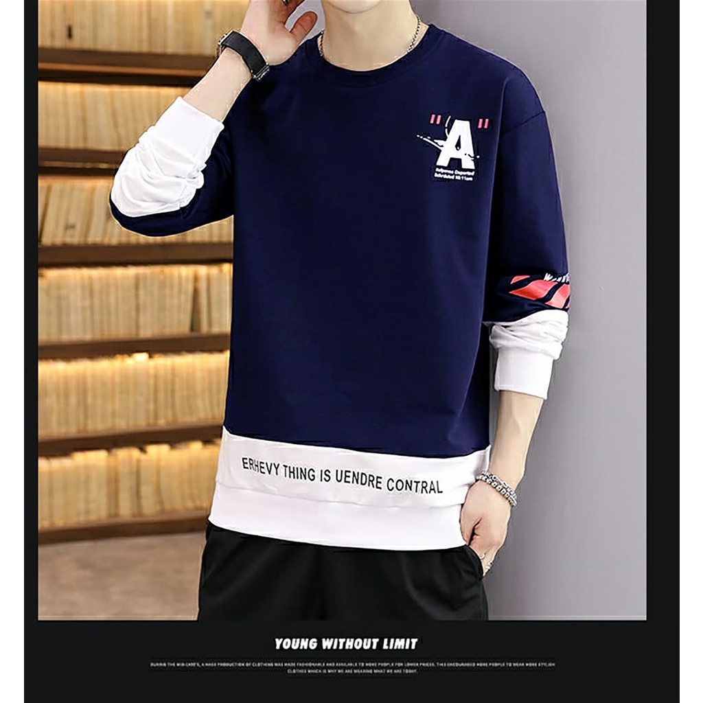 KIYOWO-KAOS CASUAL DISTRO SWEATSHIRT EVERYTHING PRIA LENGAN PANJANG