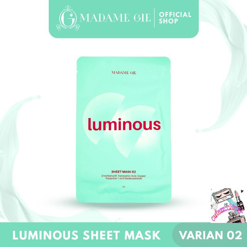 ☃️Cutezz_Ching1☃️Madame Gie Luminous Sheet Mask - Skincare Masker