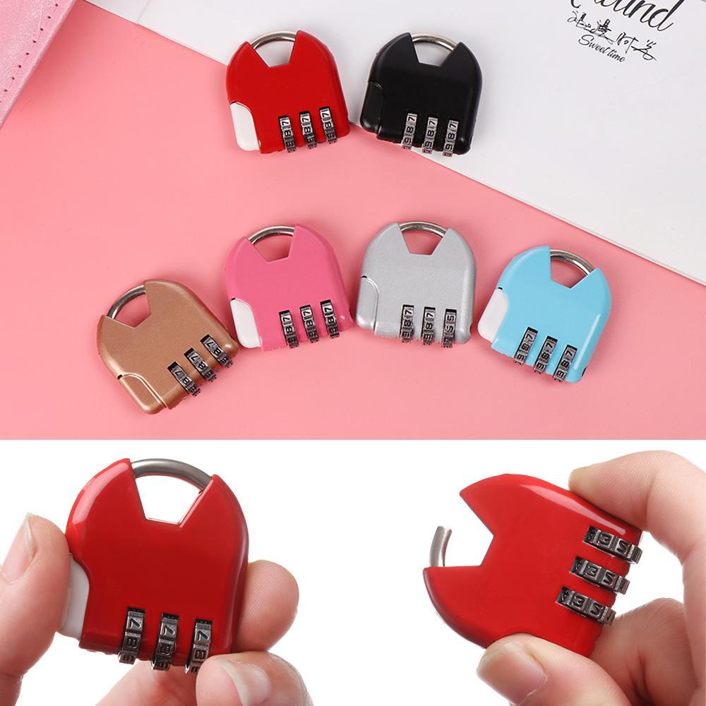 Top 1pcs Hadiah Kunci Password Outdoor Diary Pelindung Loker Case Supply Kombinasi Kode Koper 3digit Dial