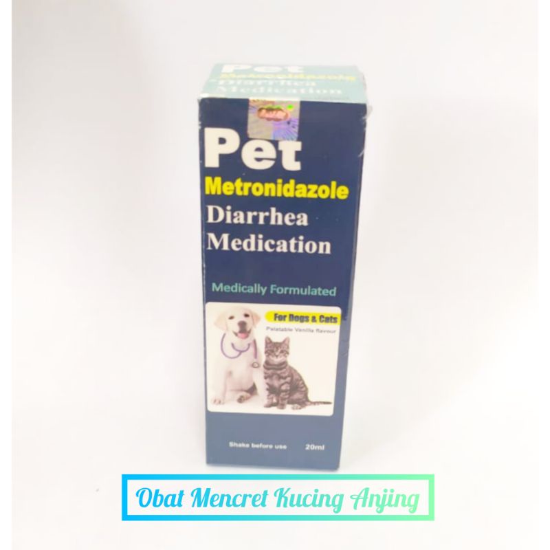 Pet Metronidazole Diarrhea Diarhea Medication 20ml Obat Diare Mencret Kucing Anjing Raid all Parasit Usus