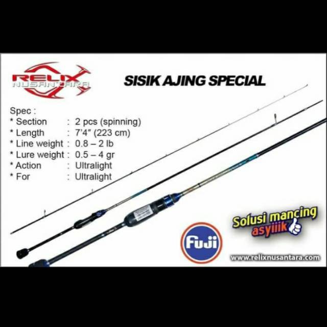 Rod RELIX NUSANTARA SISIK AJING SPECIAL 223cm (Line Test 0.8-2lbs)