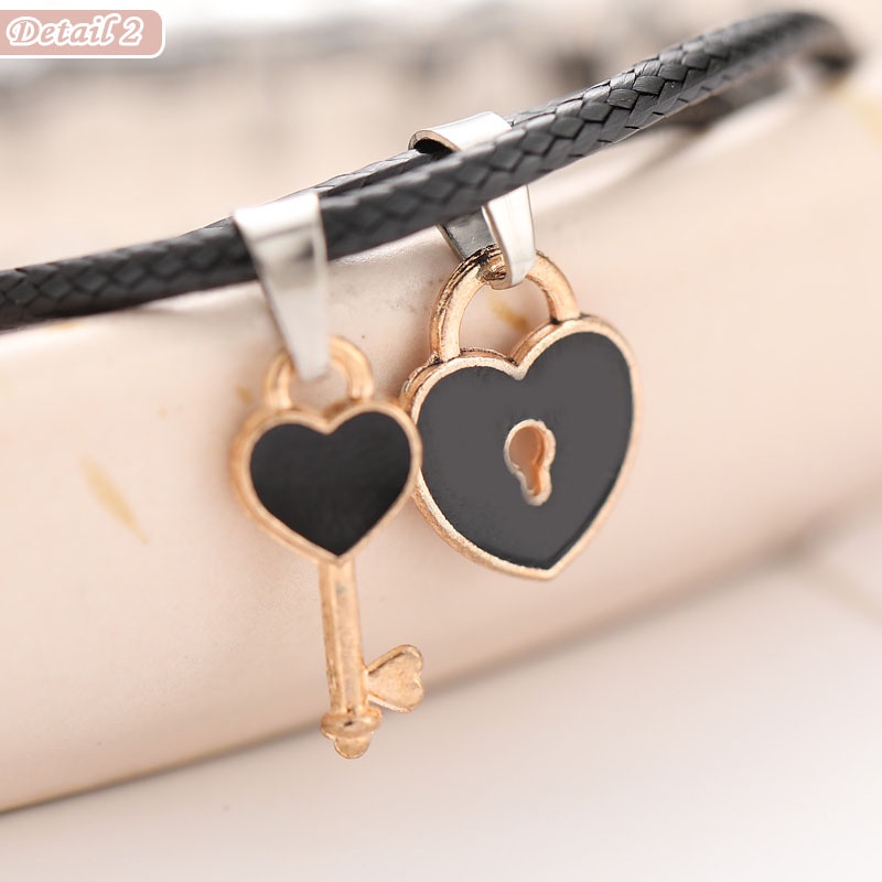 TERBARU COD Gelang Couple 2Pcs Liontin Kunci Hati Bracelets Sahabat Pacar Bestie GLG17 COD R2a