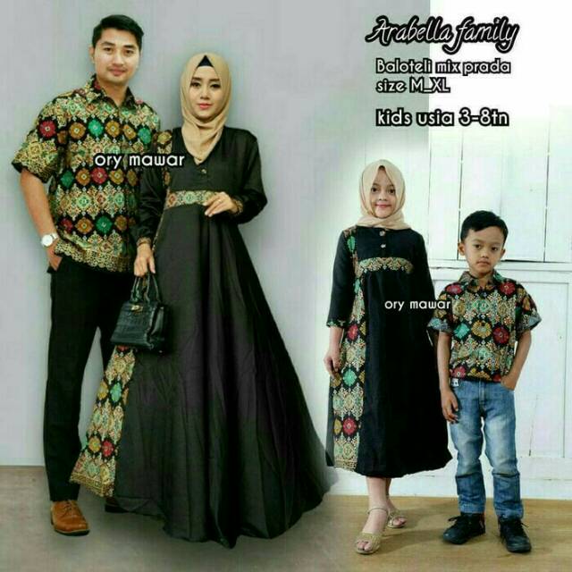 20+ Inspirasi Baju Gamis Batik Couple Keluarga