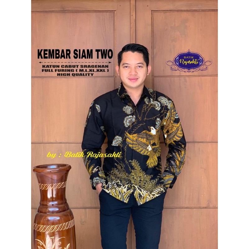 BATIK KEMBAR SIAM TWO FULL FURING KATUN HALUS SRAGENAN SIZE M-XXL ASLI SOLO