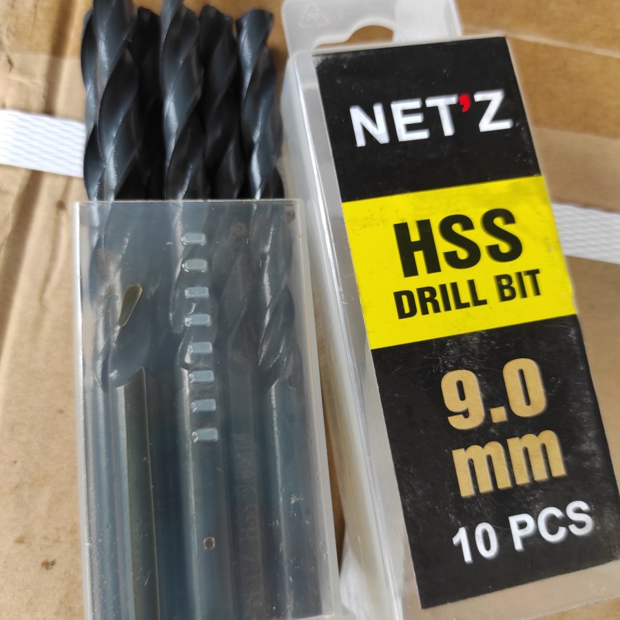 Mata Bor Besi Hitam 9,5 mm Netz HSS