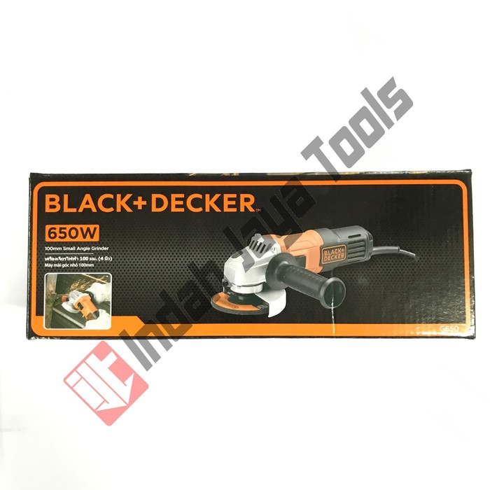 Mesin Gerinda Tangan 4" BLACK + DECKER SAG G650 Super Slim
