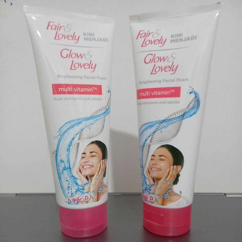 fair and lovely glow and lovely facial foam & poise facial foam 100gr